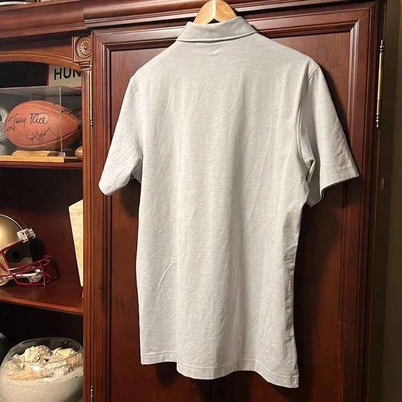 Brand New Peter Millar Crown Crafted Tailored Fit Gray Golf Polo Classic Design! - Picture 8 of 12